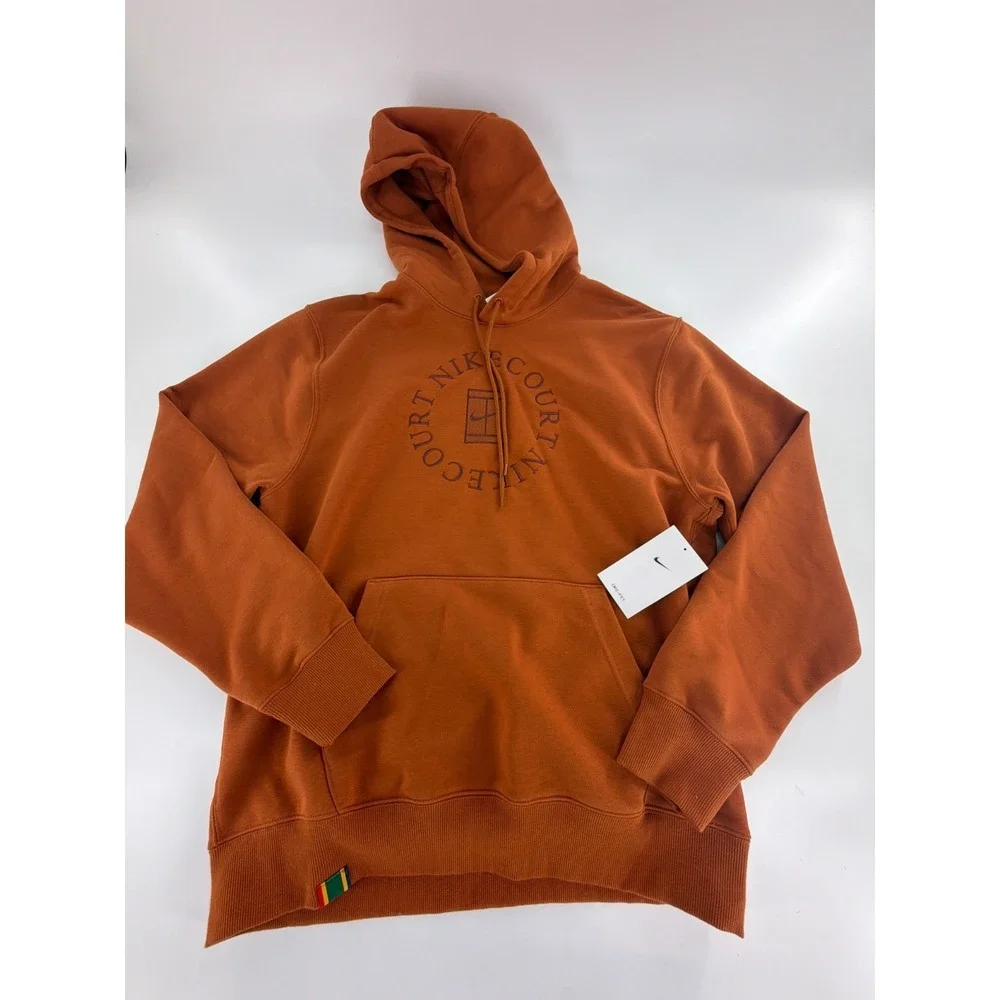 Nike Court Heritage Men's Hoodie Dark Russet Cinnamon HM6759-246 Mens Size M NWT